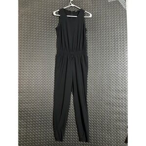 Athleta‎ Black Jogger Sleeveless Active Athletic Casual Jumpsuit Women's Size 0